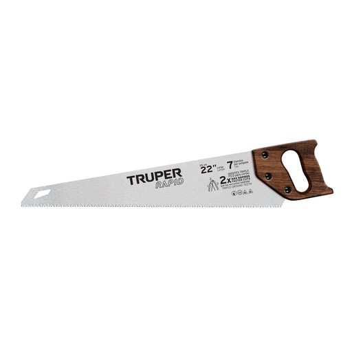 [102952] Serrucho Rapid 22', 7 DPP, mango de madera, Truper STR-22M