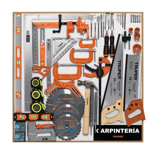 [55907] Exhibidor de Carpintería, 80x80 cm, 1 tablero EX80-CAR-1T