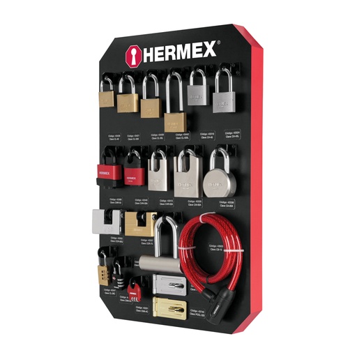 [56361] Exhibidor con candados, HERMEX EX-HE-CA