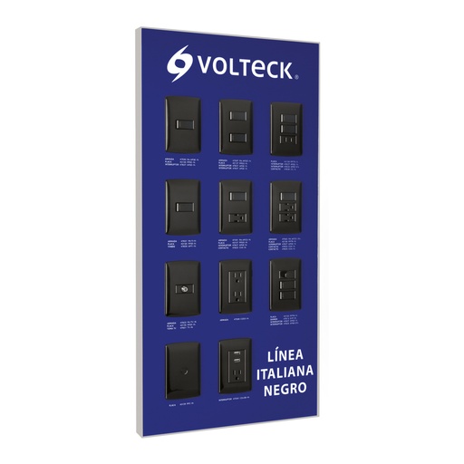 [57062] Exhibidor línea italiana negro Volteck EX-LIN-VK