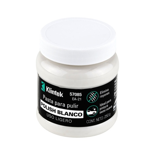 [57085] Polish en pasta blanca para auto, 250 g, uso ligero, KLINTEK EA-21