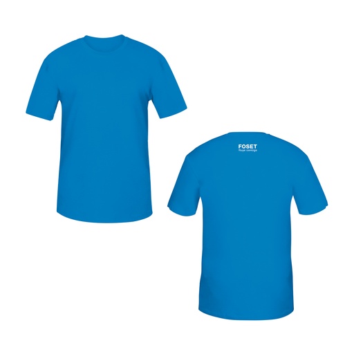 [60421] Playera cuello redondo para hombre, azul, EG, Foset CAM-FOS-42