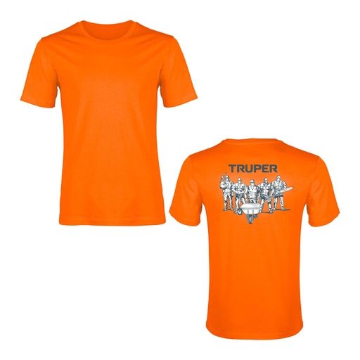 [60431] Playera cuello redondo para hombre, naranja, EG, Truper CAM-NAR-42