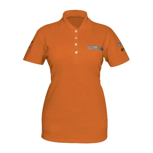 [60471] Playera polo para mujer, naranja, CH, Truper POL-ND-C