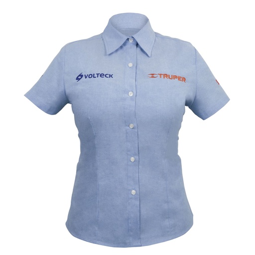 [61110] Camisa manga corta para mujer, azul, EEG, Truper CAM-AZ-DCXXL