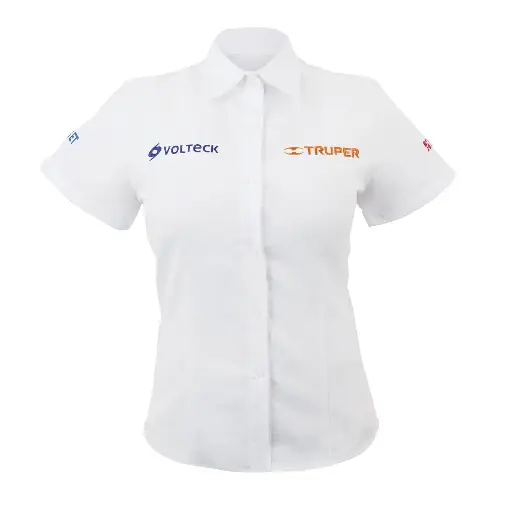 [62105] Camisa manga corta para mujer, blanca, EEG, Truper CAM-BCO-DCXXL
