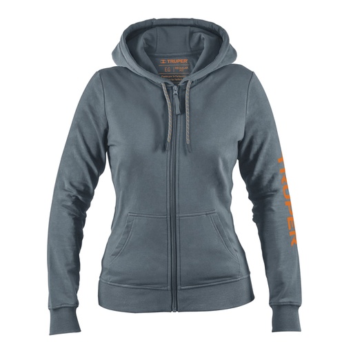 [65038] Sudadera gris para dama, talla EG, Truper SUD-GD-XG