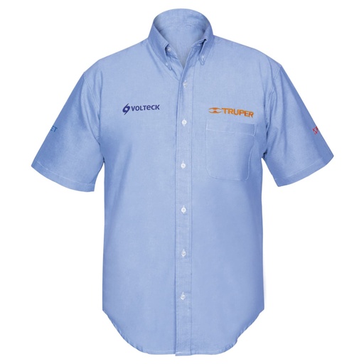 [66011] Camisa manga corta para hombre, azul, EEEG, Truper CAM-AZ-CXXXL