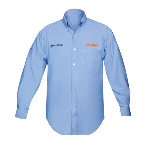 [66013] Camisa manga larga para hombre, azul, EEEG, Truper CAM-AZ-LXXXL