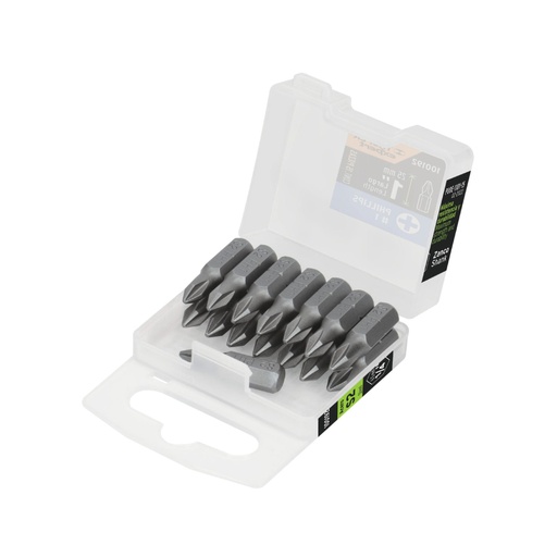 [100192] Estuche con 15 puntas de cruz PH1 largo 1', Truper Expert PUDE-1101-15