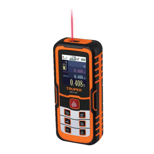[100374] Medidor láser de distancia de 0.05 m a 100 m, Truper MELA-100