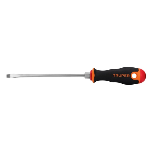 [100832] Desarmador plano 3/16' x 6' mango Comfort Grip, Truper DR-3/16X6B