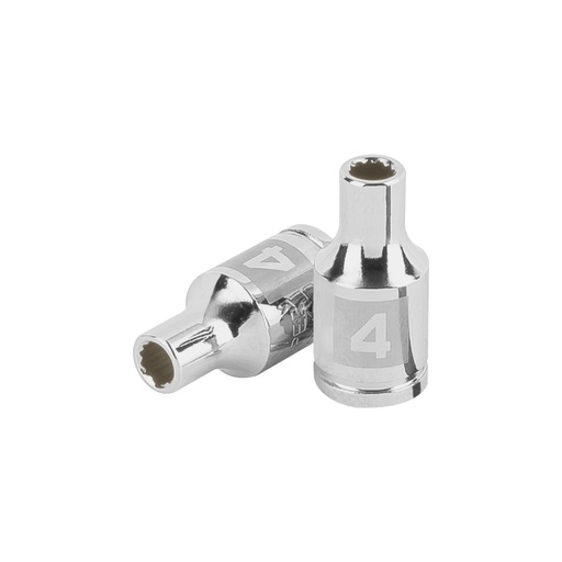 [100973] Dado de 4 mm, 12 puntas, cuadro 1/4', Truper D-1404-BM