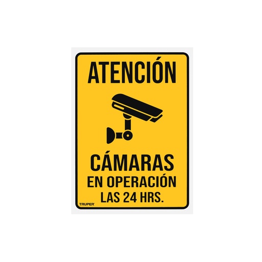[103092] Letrero de señalización 'CÁMARAS EN OPERACIÓN', 25 x 34 cm LIN-13