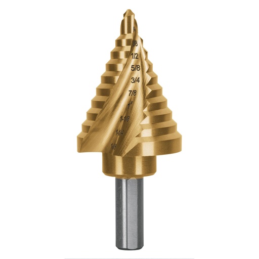 [101556] Broca escalonada titanio 10 escalones 1/4' a 1-3/8', Expert BES-10X
