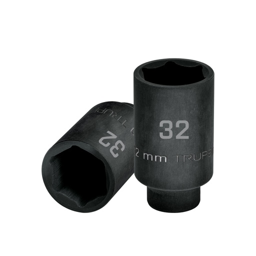 [103192] Dado largo impacto de 32 mm, 6 puntas, cuadro 1/2', Truper D-7332-ML