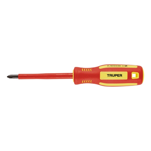 [102241] Desarmador dieléctrico de cruz 1/4' x 4', Truper DP-1/4X4D