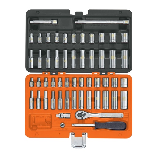 [102388] Juego de 54 herramientas cuadro 1/4' std y mm para mecánico JD-1/4X54MP