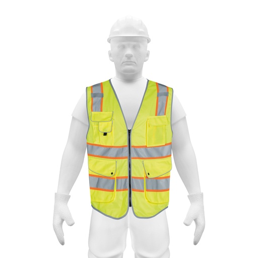 [102443] Chaleco de seguridad de alta visibilidad, verde, M, EXPERT CHS-900V-M