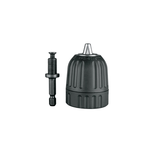 [102474] Broquero 3/8' sin llave y adaptador hexagonal 1/4', TRUPER BRO-3/8CR