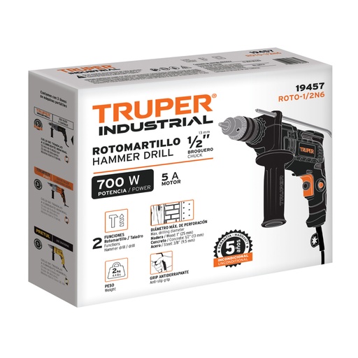 [102500] Caja de empaque de repuesto para ROTO-1/2N6, Truper CJ-ROTO-1/2N6
