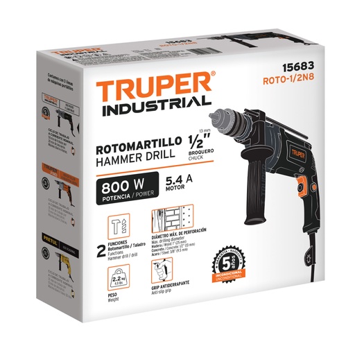 [102507] Caja de empaque de repuesto para ROTO-1/2N8, Truper CJ-ROTO-1/2N8