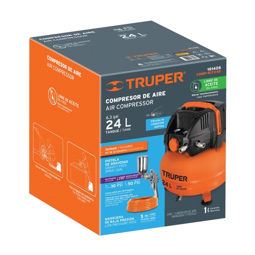 [102585] Caja de empaque de repuesto para COMP-24S, Truper CJ-COMP-24S