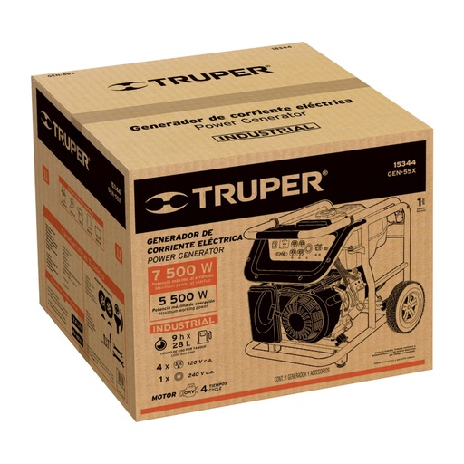 [102590] Caja de empaque de repuesto para GEN-55X, Truper CJ-GEN-55X