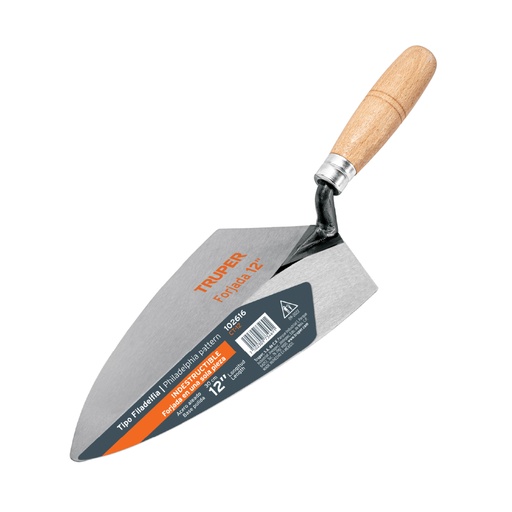 [102616] Cuchara para albañil 12' forjada tipo Filadelfia, TRUPER CT-12