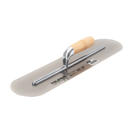 [102680] Llana canto redondo 20' x 5' con mango de madera, Truper LLA-20