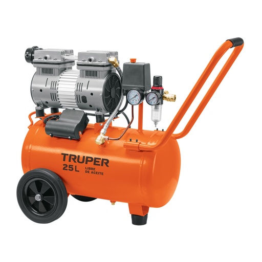 [102958] Compresor de aire, silencioso libre de aceite, 25 L, 2 HP COMP-25Q