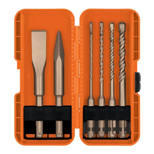 [103033] Juego de 6 brocas y cinceles SDS plus en estuche, Truper JSDS-6