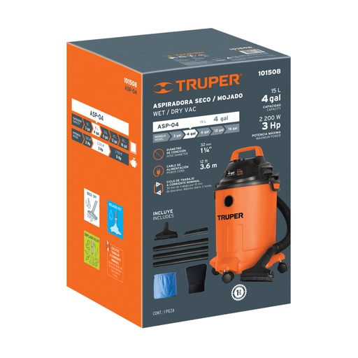 [103125] Caja de empaque de repuesto para ASP-04, Truper CJ-ASP-04