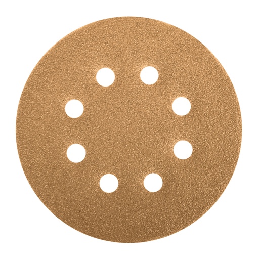 [103312] Paquete c/5 discos de lija 5' grano 100, 8 perforaciones DIRO-510