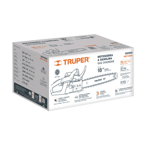 [103401] Caja de empaque de repuesto para MOT-5018, Truper CJ-MOT-5018