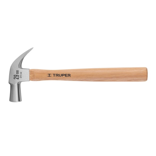 [10561] Martillo cabeza cónica 29 mm uña curva, mango madera, TRUPER MAC-29