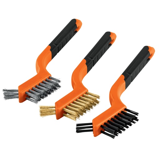 [10652] Juego de 3 mini cepillos de alambre 28 pinceles, Truper JCEA-3