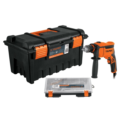 [10884] Combo rotomartillo 1/2' 650W, caja p/herramienta,organizador COMBO-100