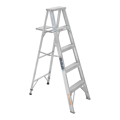[10438] Escalera de tijera 100% aluminio tipo lll 4 peldaños, Truper ESTA-34