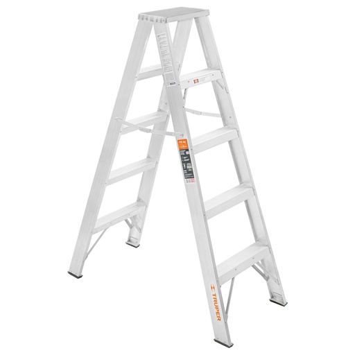 [10495] Escalera de tijera doble, tipo ll, 4 escalones, Truper ESTD-24