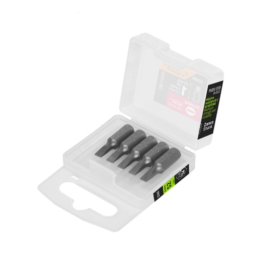 [12165] Estuche con 5 puntas planas de 5/32' largo 1', Truper Expert PUDE-3115
