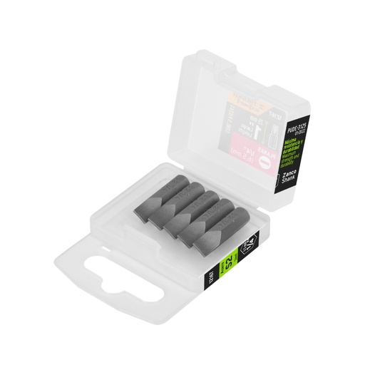 [12167] Estuche con 5 puntas planas de 1/4' largo 1', Truper Expert PUDE-3125