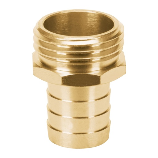 [12287] Conector 3/4' macho de latón sólido para manguera, Truper CM-3/4B