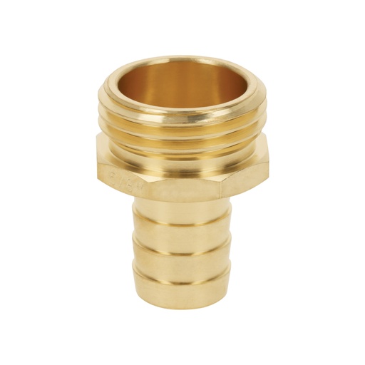 [12289] Conector 5/8' macho de latón sólido para manguera, Truper CM-5/8B