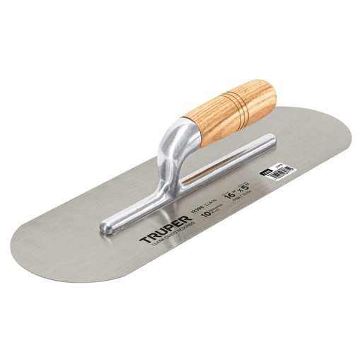 [12398] Llana canto redondo 16' x 5' con mango de madera, Truper LLA-16