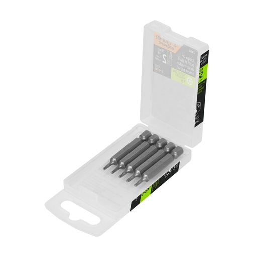 [12400] Estuche con 5 puntas torx T25 con seguro largo 2', Expert PUDE-6225