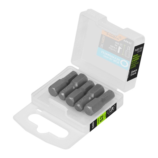 [12494] Estuche con 5 puntas hexagonales de 5/16mm largo 1', Expert PUDE-7131