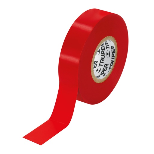 [12504] Cinta de aislar de 18 m x 19 mm, roja, Truper M-33R