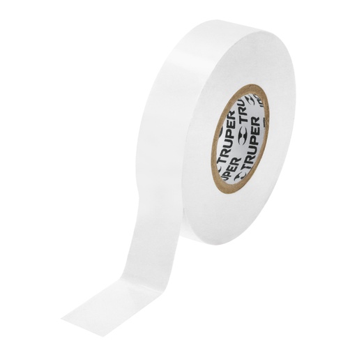 [12506] Cinta de aislar de 18 m x 19 mm, blanca, Truper M-33B