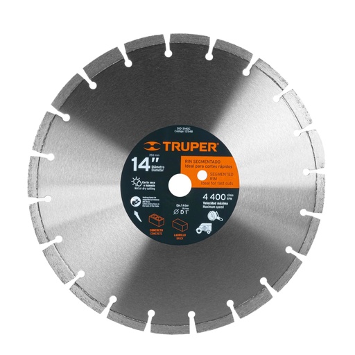 [12548] Disco de diamante de 14' x 2.8 mm, corte ladrillo y concreto DID-3140C